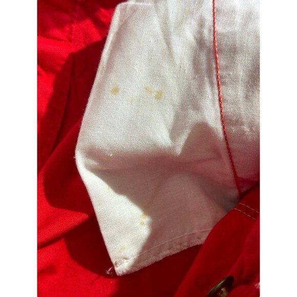 Vtg Washington Dee Cee Overalls Red 100% Cotton Adjustable Straps Unisex OS See - Picture 10 of 16